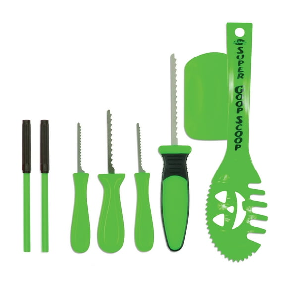 Green 1 Green Family Pumpkin Carving Kit, by Pumpkin Pro - Image 1