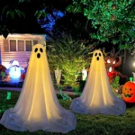 CaiTeLin Halloween Decorations Ghosts for The Front Porch Courtyard Cute Decorations Halloween Decor Outdoor for Home (white) - Image 3