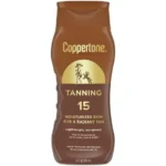 Coppertone Tanning Sunscreen Lotion, SPF 15 Broad Spectrum Sunscreen, 8 fl oz