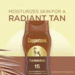 Coppertone Tanning Sunscreen Lotion, SPF 15 Broad Spectrum Sunscreen, 8 fl oz - Image 3