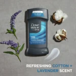 Dove Men+Care Antiperspirant Deodorant Stick for Men Clean Comfort with Moisturizing Cream, 2.7 oz - Image 3