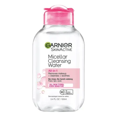 Garnier SkinActive Micellar Cleansing Water All in 1 Makeup Remover, Adult, 3.4 fl oz