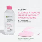 Garnier SkinActive Micellar Cleansing Water All in 1 Makeup Remover, Adult, 3.4 fl oz - Image 3