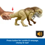 Jurassic World Rebirth Distortus Rex, Drex Action Figure, 22 Inch Rumble N Rampage Dinosaur Toy - Image 4