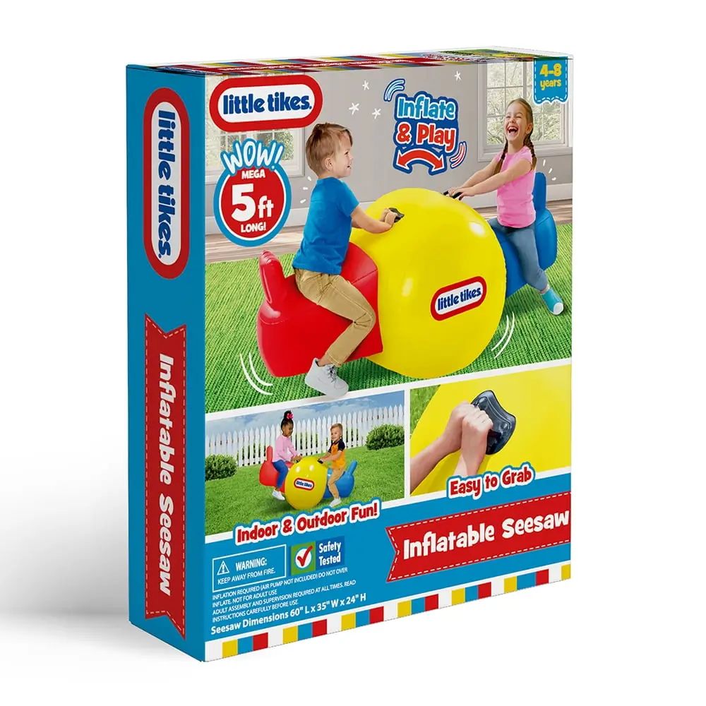 lit 4 (1) Little Tikes Inflatable Seesaw Rocker Ride-On – Indoor/Outdoor Bouncy Teeter Totter Toy for Kids Ages 4-8 - Image 1