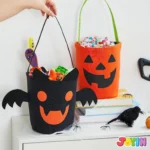 Joyfy 3 PCS Halloween Candy Bag,LED Light Pumpkin Candy Buckets for Kids,Halloween Trick or Treat Bucket with Pumpkin Smile Face for Halloween Party Favors Goodie Bags - Image 2