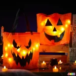 Joyfy 3 PCS Halloween Candy Bag,LED Light Pumpkin Candy Buckets for Kids,Halloween Trick or Treat Bucket with Pumpkin Smile Face for Halloween Party Favors Goodie Bags - Image 8