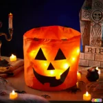 Joyfy 3 PCS Halloween Candy Bag,LED Light Pumpkin Candy Buckets for Kids,Halloween Trick or Treat Bucket with Pumpkin Smile Face for Halloween Party Favors Goodie Bags - Image 3