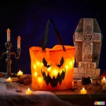 Joyfy 3 PCS Halloween Candy Bag,LED Light Pumpkin Candy Buckets for Kids,Halloween Trick or Treat Bucket with Pumpkin Smile Face for Halloween Party Favors Goodie Bags - Image 9
