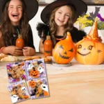 Diceymbol 100Pcs Halloween Self-Sealing Bags Ghost & Pumpkin Candy Pouches, 4.92x5.91in Treat Bags for Cookies, Nougat & Party Favors - Image 3