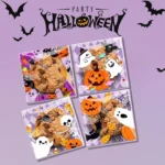 Diceymbol 100Pcs Halloween Self-Sealing Bags Ghost & Pumpkin Candy Pouches, 4.92x5.91in Treat Bags for Cookies, Nougat & Party Favors - Image 4