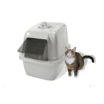 Van Ness Pets Odor Control Large Enclosed Cat Litter Box, Hooded, Pearl, CP6