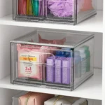 The Home Edit 4 Piece Bath Storage Edit Clear Plastic Modular Storage System 10.63" x 7.04" x 10.33" - Image 2