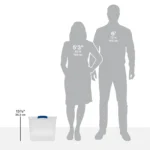 Sterilite Large Storage Bin, 66 Quart Clear Plastic Storage Container with Latch Lid, Blue - Image 4